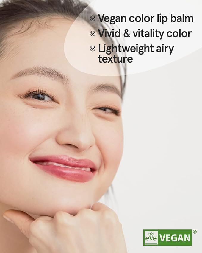 ATHÉ Authentic Airy Lip Balm 09 CHERRY VERY MUCH, Korean Vegan Color Lip Blam, Flake-Free Slim Fit Lips, Silky Powdery Finish & Air-like Blurring with Vibrant Colors, 0.11oz.