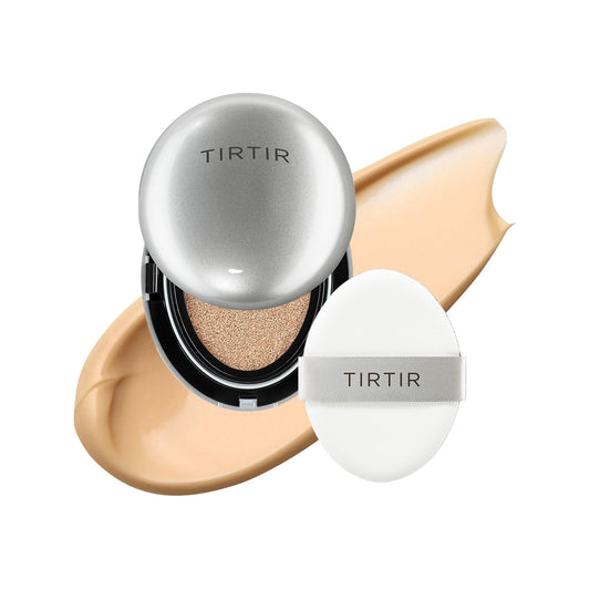 [*Mini Size*] TIRTIR Aura Glow Silver Cushion | Korean Cushion Foundation, (#24N Latte, 0.15 Fl Oz)