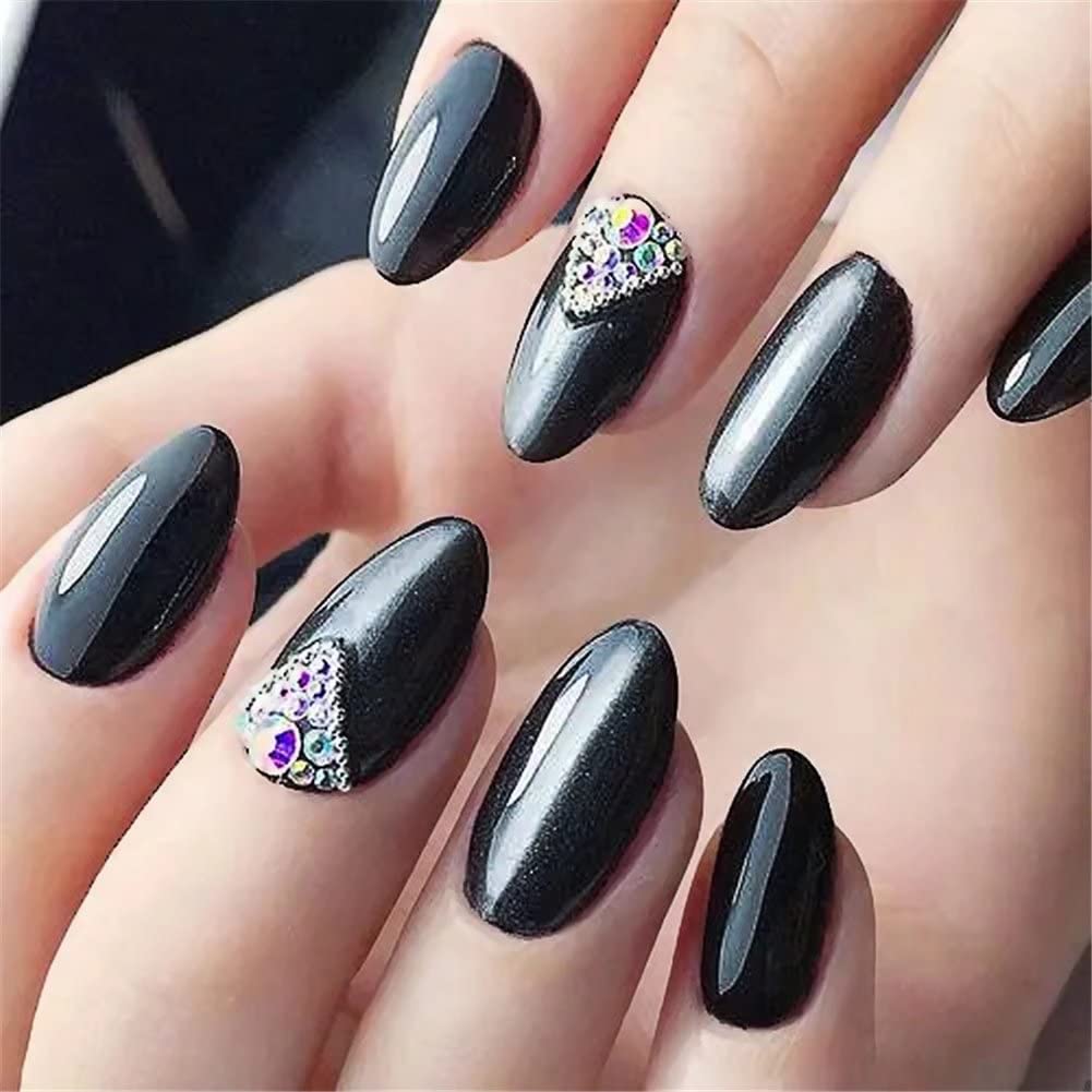 500 Pieces SS30 6mm Flatback Rhinestones Clear Glass Round Gems Crystals for Nail Art DIY Crafts Clothes Shoes Bags （Black）