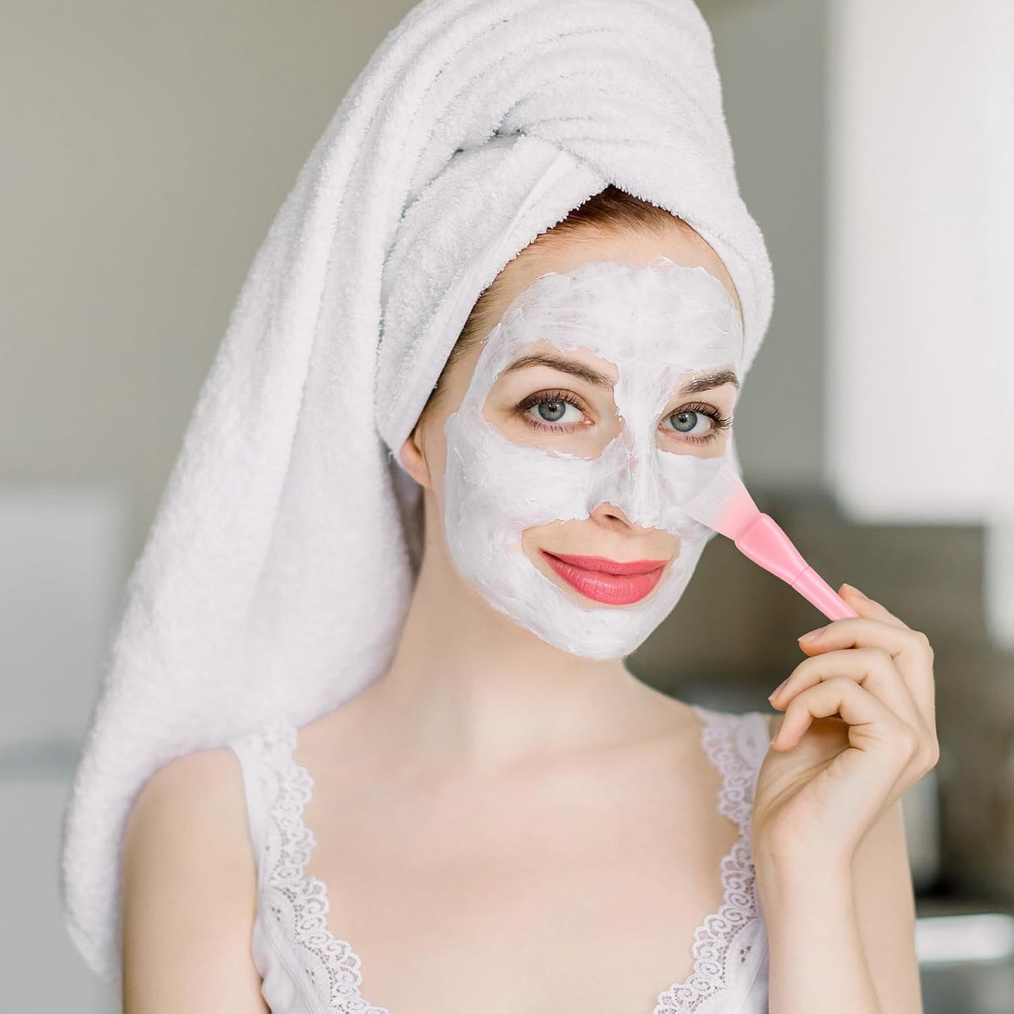 4 Pcs Silicone Face Mask Applicator,Silicone Mask Brush,Soft Face Masks Applicator for Mud,Clay and Spa Treatments, Ideal for Home Facial Care, Beauty Salons