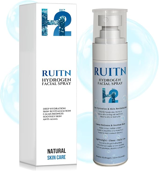 Hydrogen Face Mist Hydrating Spray,with Hydrogen Water Tablets, H2 Water Facial Spray for Deep Hydration,Anti-Aging Antioxidant Rejuvenation,Portable Design