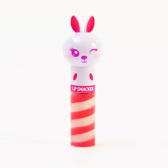 Lip Smacker Lippy Pals Swirls Bunny, Flavored Moisturizing & Smoothing Soft Shine Lip Balm, Hydrating & Protecting Fun Tasty Glossy Finish, Cruelty-Free & Vegan - Hopping Caramel Corn