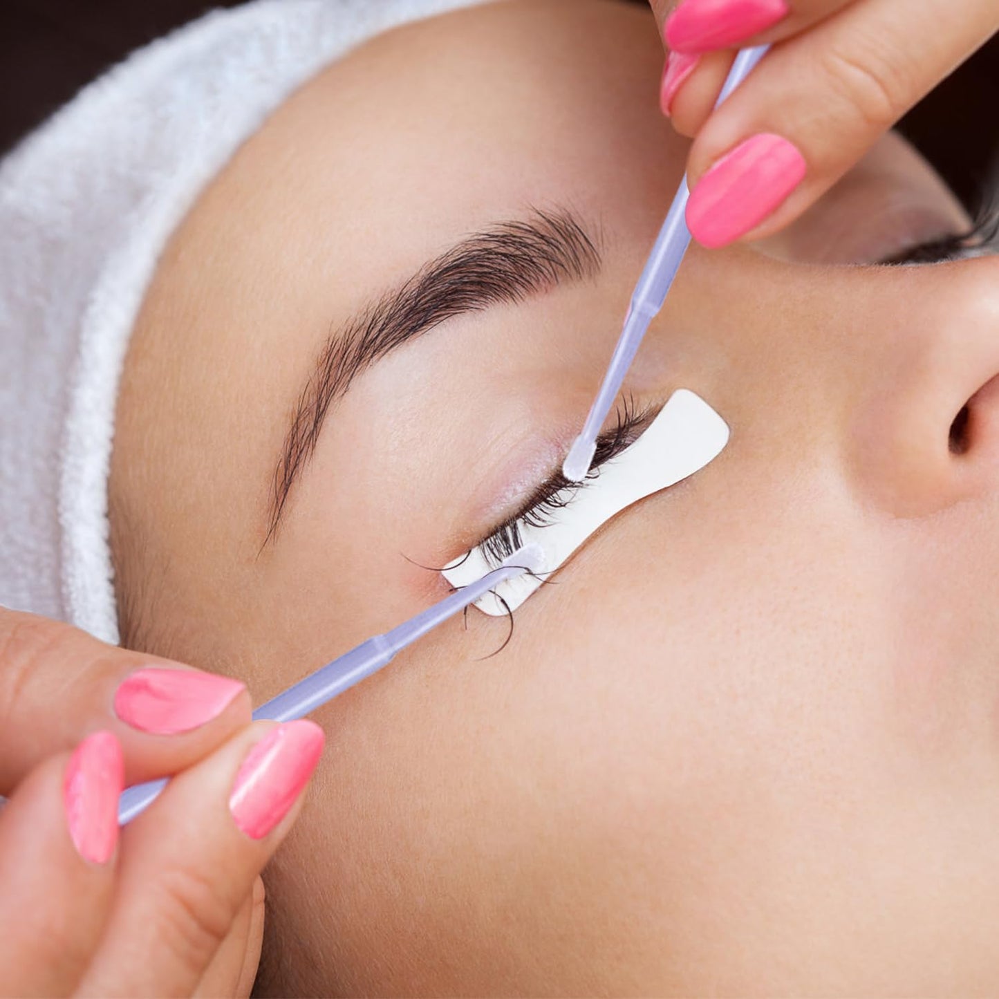 400 Pcs Micro Applicator Brushes,JASSINS Microswabs for eyelash extensions,Disposable 2mm Precision Mascara swab,For Cleaning and Applying Makeup (Light purple)