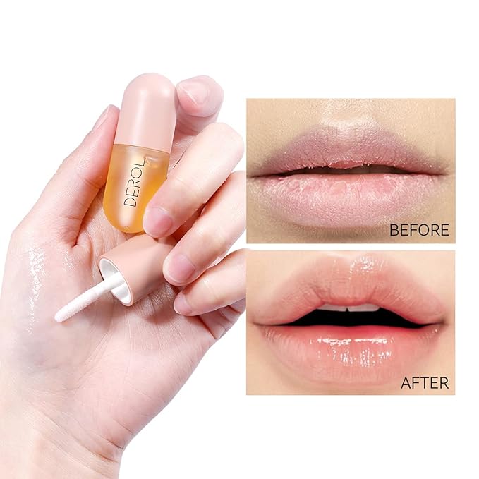 Natural Hydrating Lip Plumper - Lip Serum For Fullness, Lip Care, Lip Plumping Balm, 5.5ml, Ginger Essence Lip Enhancer, Moisturizing Lip Plumper 1Pcs…
