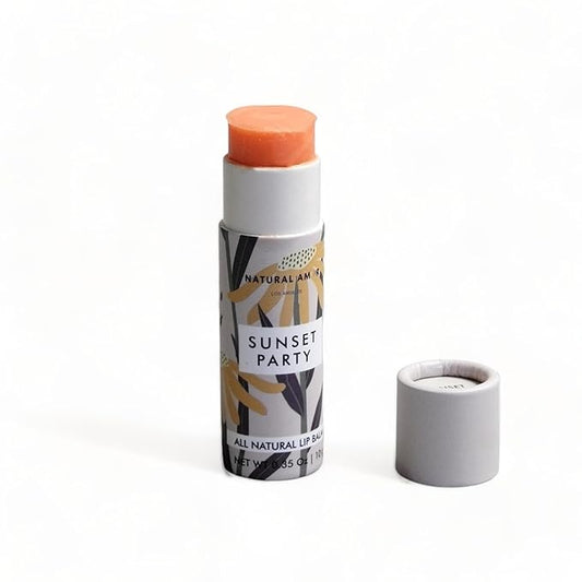 Natural Amor All Natural Lip Balm - 0.3oz Paper Tube - Handcrafted with Beeswax, Vitamin E, Essential Oil and Coconut Oil - Cruelty-Free, Citrus Scent