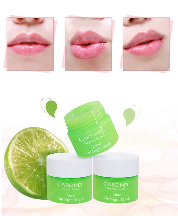 Lip Sleeping Mask 5g (Berry2+Lime1) (3Set) - Lip gloss Cream - Overnight Treatments Lip Balm