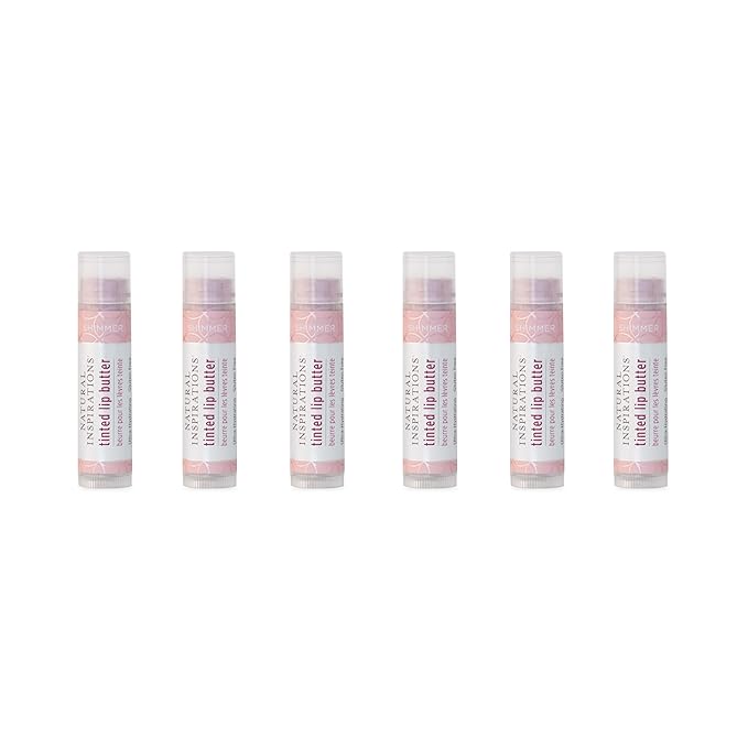 Natural Inspirations Moisturizing Tinted Lip Butter 6 Piece Set, Shimmer