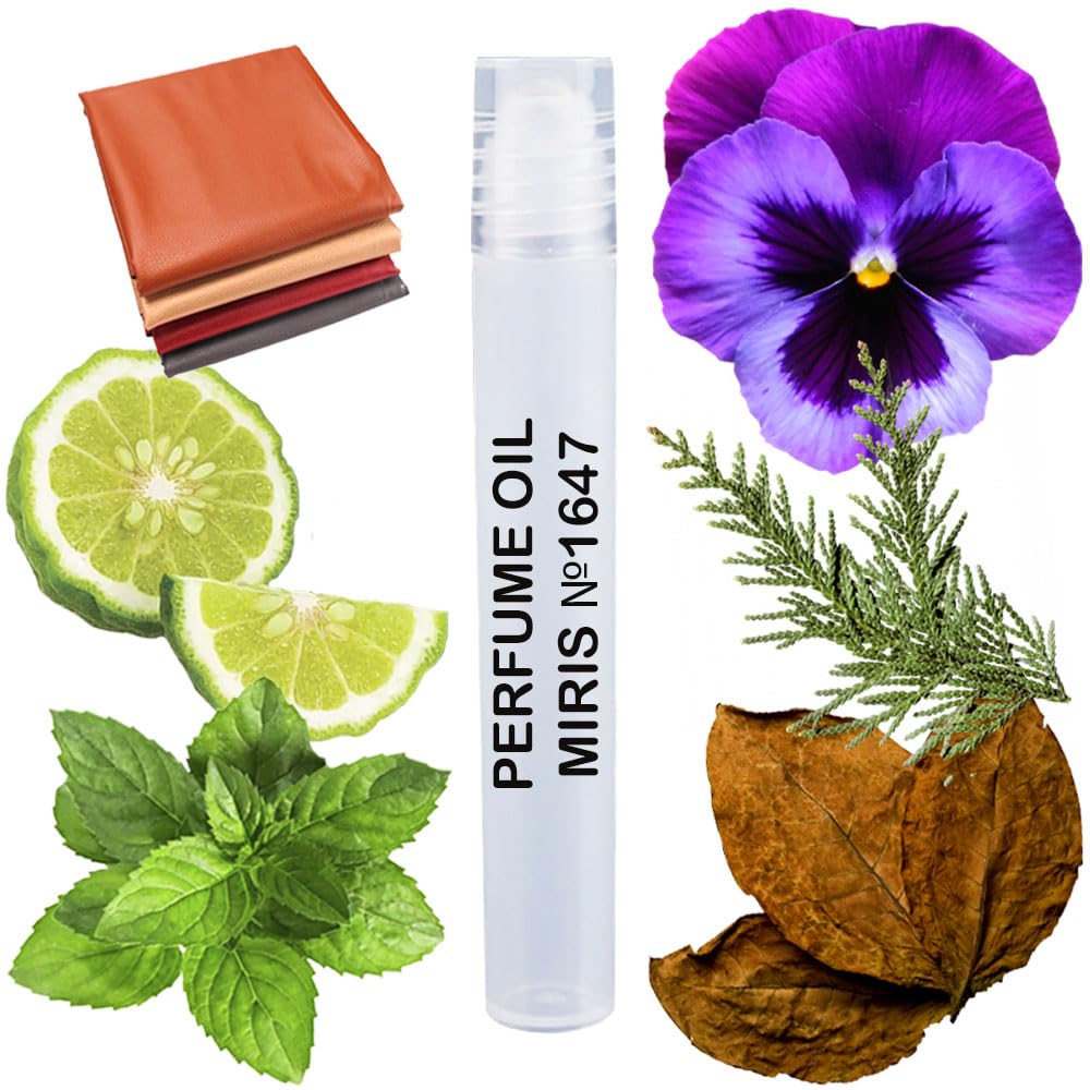 MIRIS Perfume Oil No. 1647, Inspired by Gc Pour Homme, Long-Lasting Men Roll-On, Rollerball 0.34 Fl Oz / 10 ml