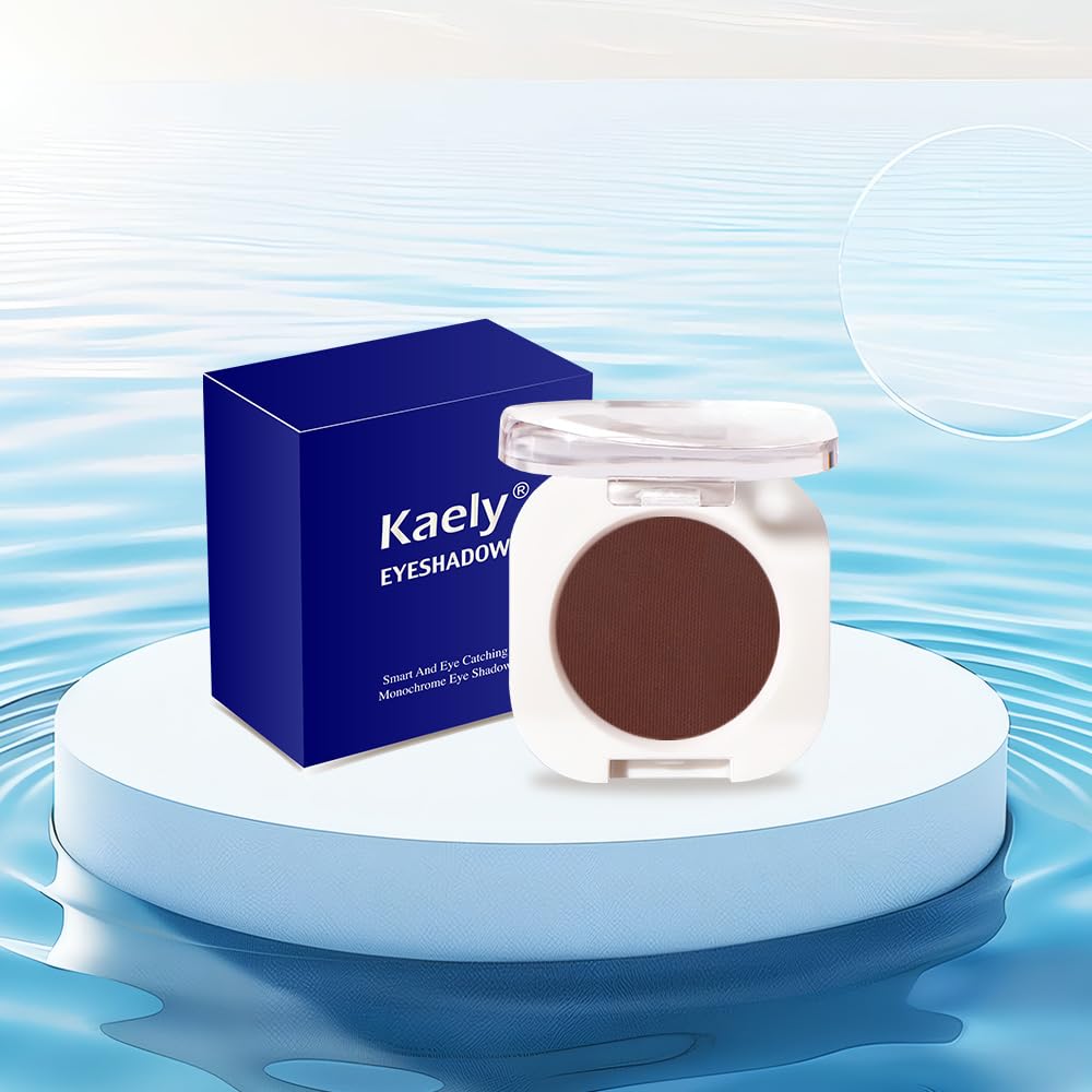 Single Matte Eye Shadow Palette Makeup, Coffee Matte Eyeshadow for Women, Monochrome Eye Shadow Makeup, Pigmented Waterproof Sombras Para Ojos, Vegan, Talc, Paraben & Cruelty Free, 27