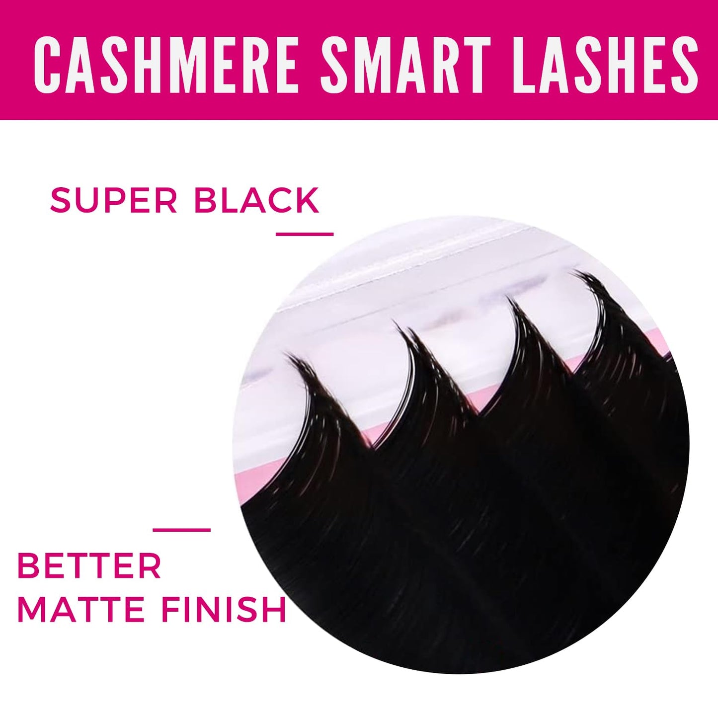 VEYES INC Cashmere Smart Fan Lash Extensions 0.03 0.05 0.07 C/CC/D Curl 8-20mm Mixed & Single Length, Super Matte Black Volume Lashes, Professional Supplies for Lash Techs (0.07 D 17mm)
