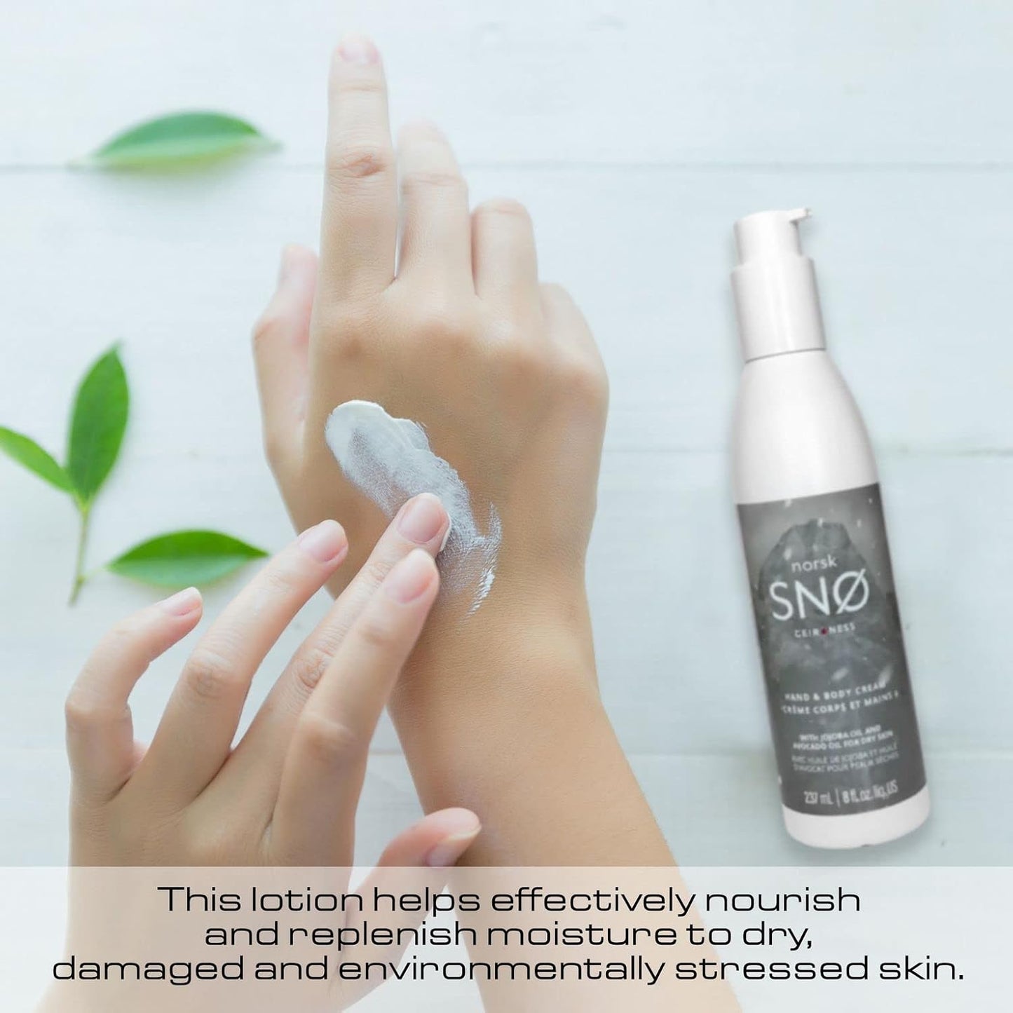 Geir Ness NORSK SNØ Hand & Body Cream - Dry Skin Lotion - Single Use Deep Moisturizer with Essential Oils