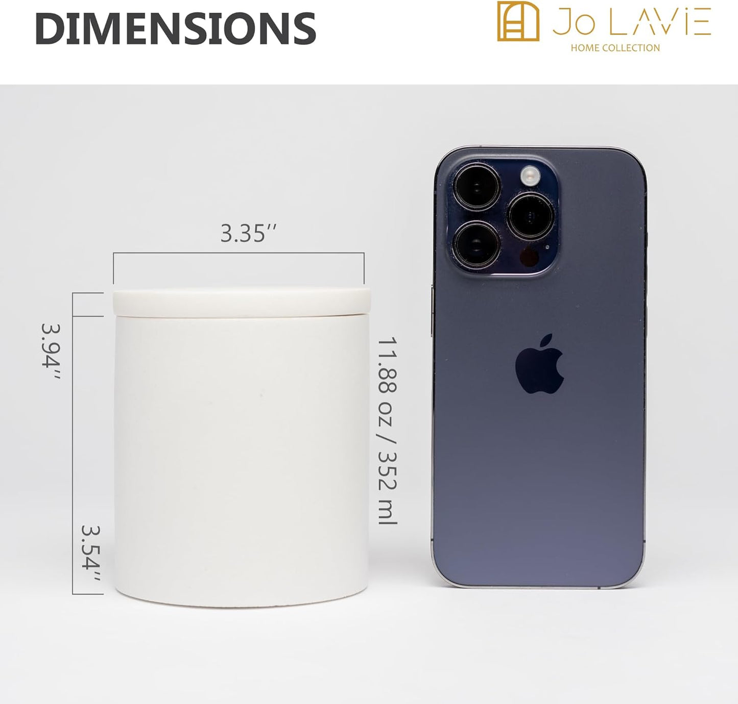 Cotton Swab Holder Bathroom Organizer – Bathroom Canisters with Lids Cotton Pad Holder for Countertop, Vanity – Luxury Apothecary Jars with Lids Hold Swabs, Makeup Pads (White)