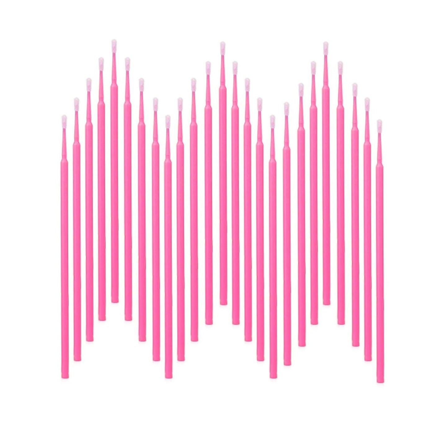 2100PCS Microswabs for Eyelash Extensions，Micro Applicators Brush for Cleaning and Applying Make-up Pink (Head Diameter: 2.0mm)