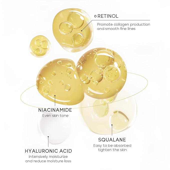 Anti Aging Skin Care Set, 1% Retinol Dark Spot Remover for Face with Face Serum & Moisturizer, Travel Size Skincare Set for Women, Reduce Wrinkles, Firm & Hydrate for All Skin Types