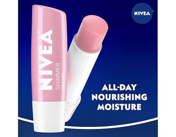 NIVEA A Kiss of Shimmer Radiant Lip Care 0.17 oz (Pack of 6)