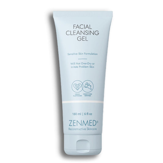 ZENMED Facial Cleansing Gel 6 oz for Women and Men - All-in-One Cleanser Face Wash | Hydrating Cleanser & Gel for Sensitive Skin | Natural, Organic Facial Wash - USA Made