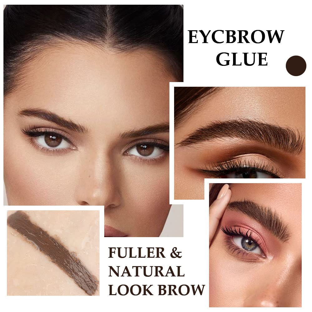 Kaely 2Pcs Thickening Brow Mascara,Tinted Eyebrow Gel Waterproof,Eyebrow Color Makeup,Brow Fast Sculpt,Vegan,Cruelty Free,maquillaje gel para cejas a prueba de agua,06 Brunette