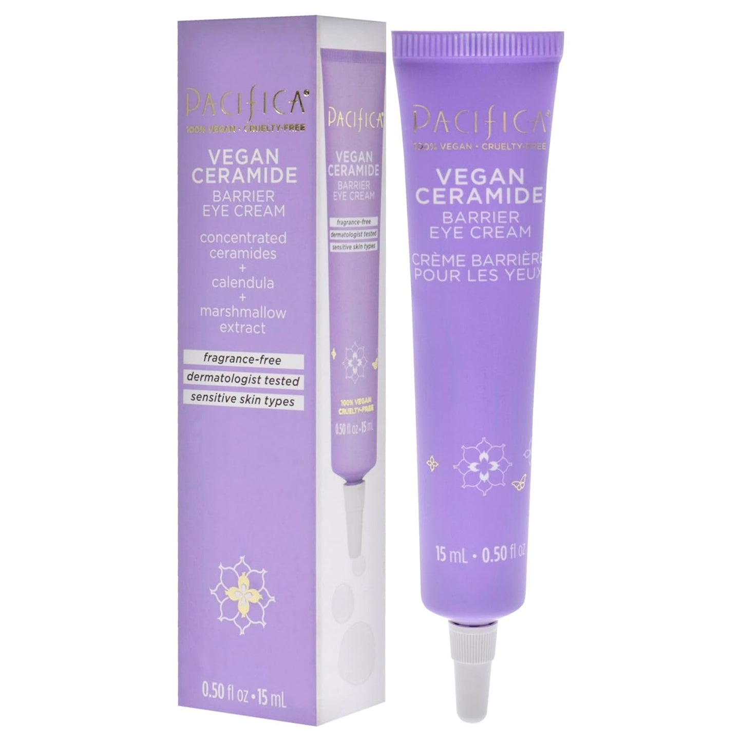 Vegan Ceramide Eye Cream by Pacifica for Women - 0.5 oz Cream