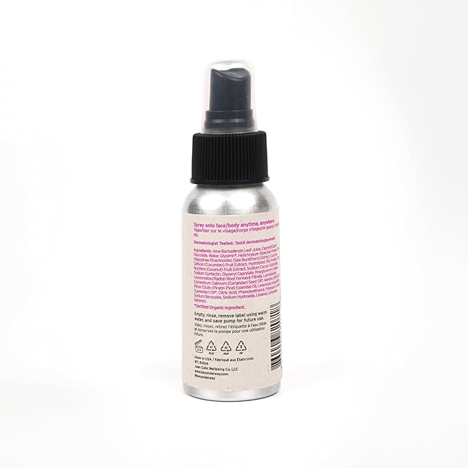 Multi-Use Mist 60ML - Signature Essential Oil Blend No. 2 with Bergamot Mint, Coriander, Lavender & Pinyon Pine - Infused with Aloe Vera Leaf Juice, Hydrates & Balances Skin