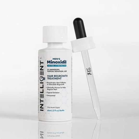 Intelligent Minoxidil | Fast-Drying, No-Grease | Extra Strength 5% Topical Hair Regrowth Treatment For Men | 2 fl oz (60 ml)