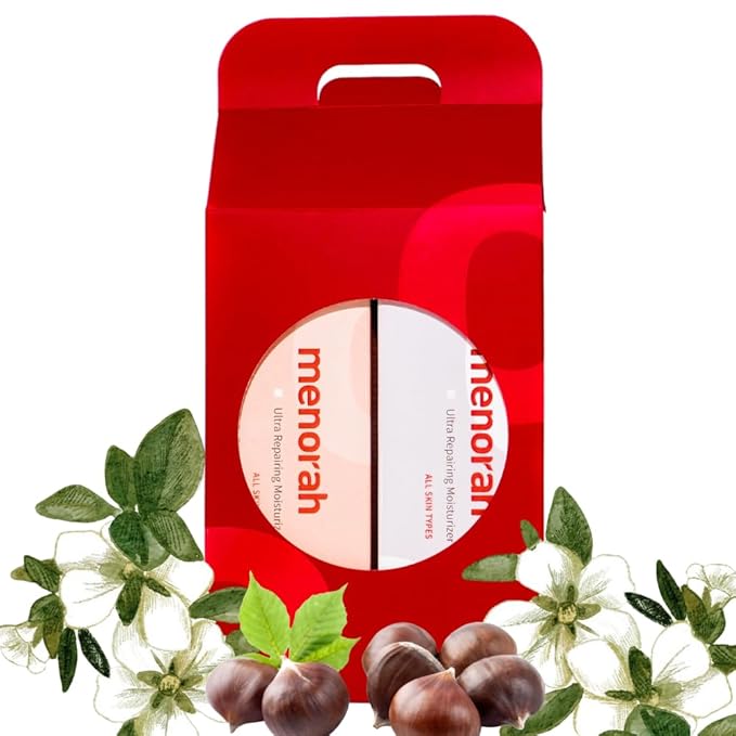 menorah skincare - Ultra Repairing Moisturizer Set, Rich+Lightweight Texture, for Face, Hands, Heels, Elbows Healing, Fast Absorbing Hydration, Relieve itchiness, Meadowfoam Seed Oil, Vitamin E, B3