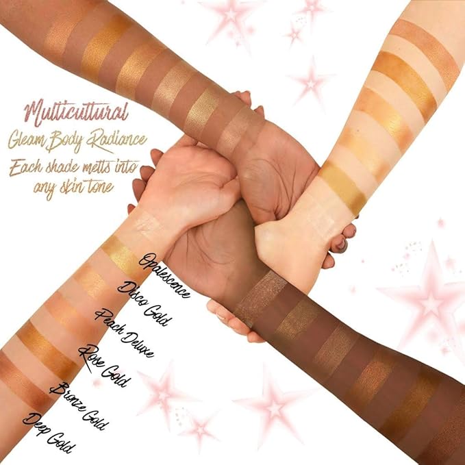 Melanie Mills Hollywood Gleam Body Radiance All In One Makeup, Moisturizer & Glow For Face & Body - Peach Deluxe, Mini 1 fl.oz.