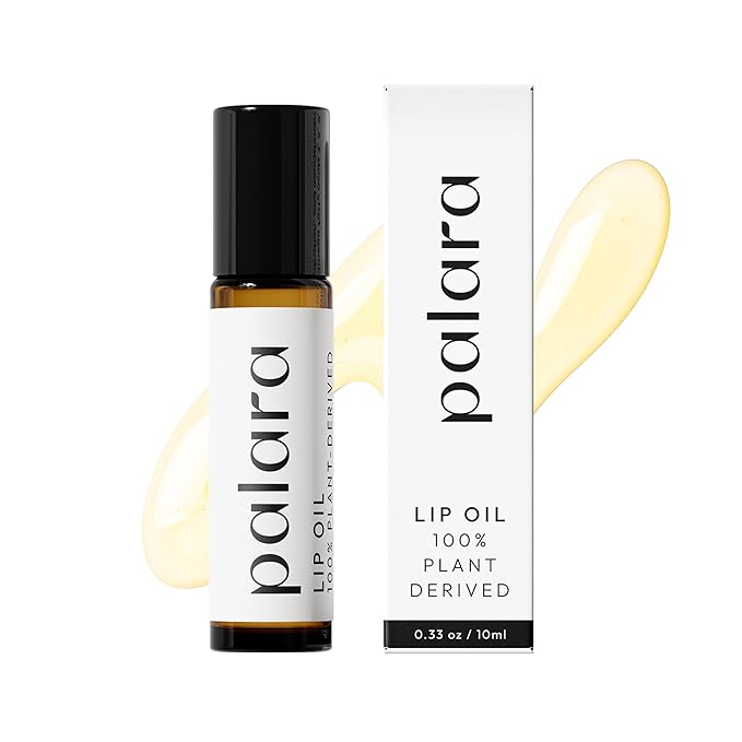 Lip Oil | 100% Plant-Derived & Vegan | Hydrating & Nourishing Lip Care with Squalane | 4-Ingredient Lip Oil Formula for Dry Lips | Lip Moisturizer Rich in Antioxidants and Vitamins | 0.33 oz