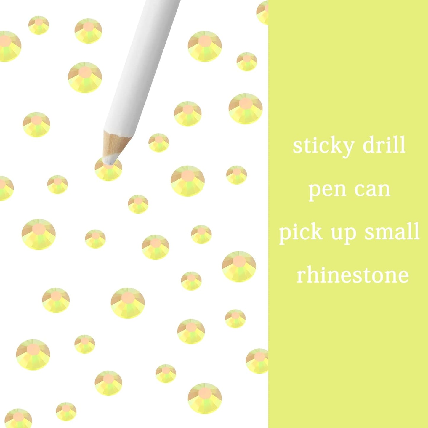 Multi Size 3mm 4mm 5mm Rhinestones Set for Nails Crafts Yellow Non Hotfix Rhinestones Nail Gems Rhinestone Jelly AB&Round Flat Back Resin Rhinestone for Makeup Clothes Shoes Eyes Bottles Crafts