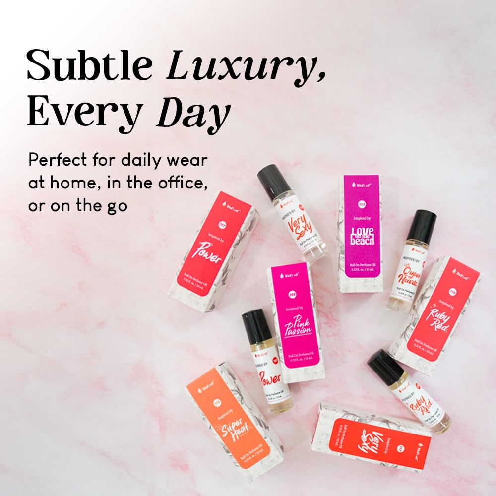 Well's Oil Roll-On Perfume Oil (Passport in Paris) | Top Notes of Mandarin & Red Berries | Long-Lasting | Paraben-Free | 0.33 Fl Oz / 10 ml