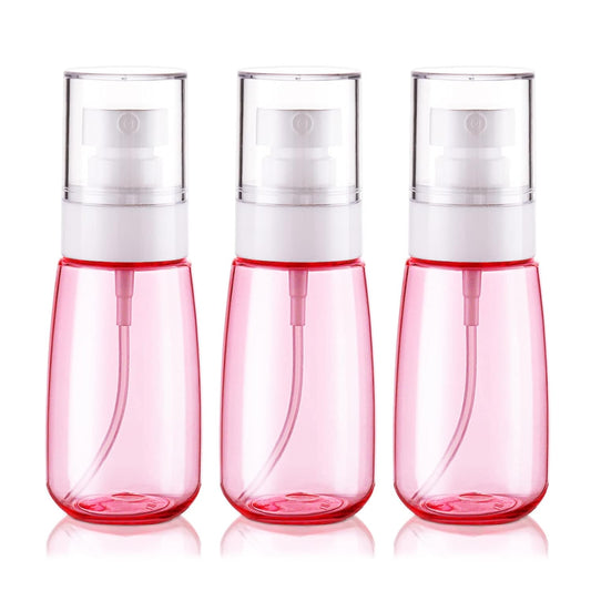 Cosywell Travel Size Spray Bottle TSA Approved 2oz 60ml 3 Pack Leak Proof Fine Mist Spray Bottles Empty Plastic Refillable Mist Sprayer for Perfume Essential Oils Toners Rose Water Cosmetics (3Pink)