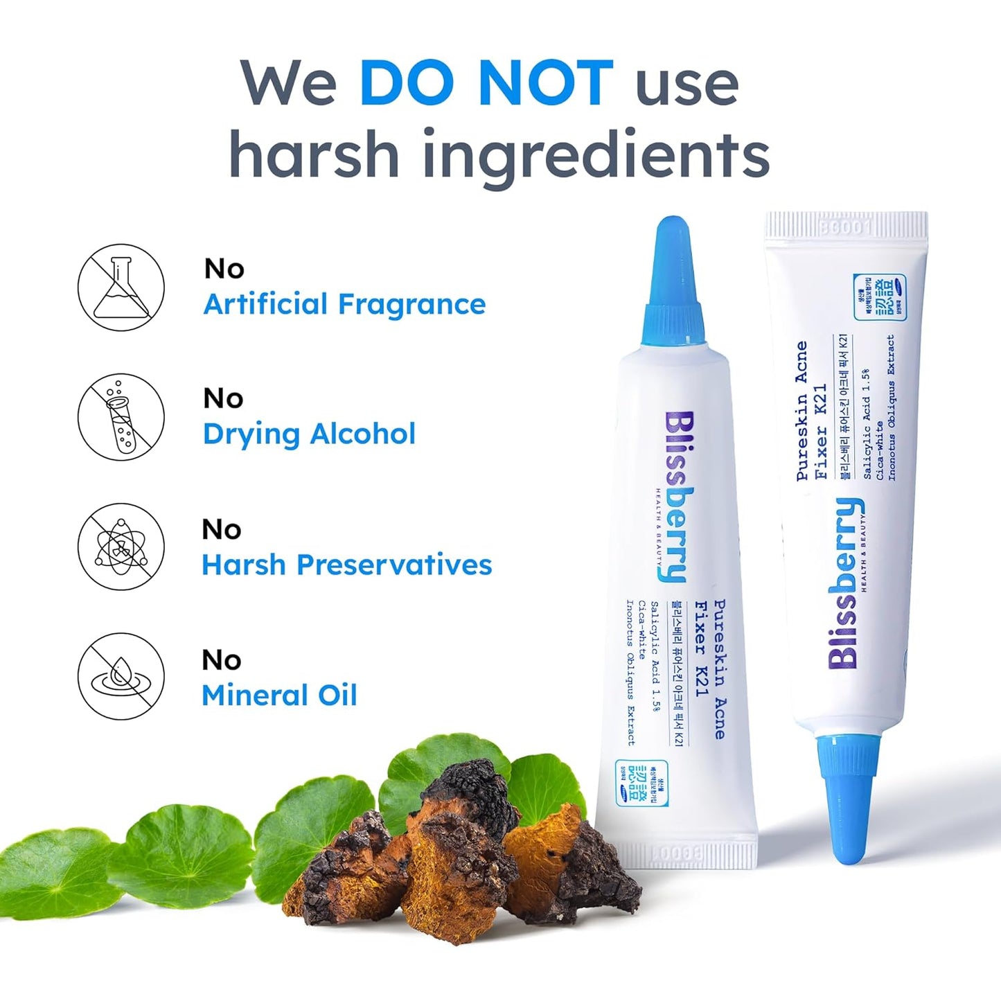 Blissberry Acne Gel - 1.5% Salicylic Acid, Acne Spot Gel For Blackheads & Whiteheads, Unclog Pores and Promote Pimple Healing, Alcohol Free & Oil Free, 0.5 Fl Oz