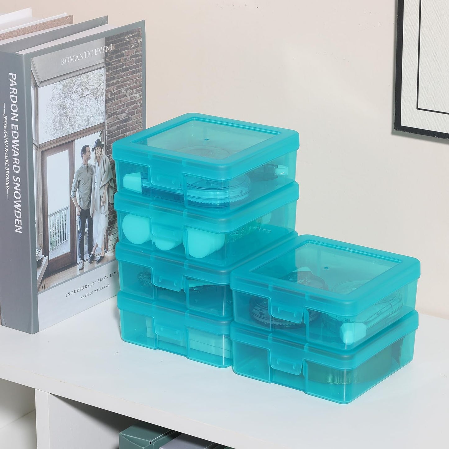 18 Pack Small Plastic Storage Containers Clear Arts & Crafts Storage Boxes & Organizers Stackable Small Containers With Lids For Organizin (Set 5)