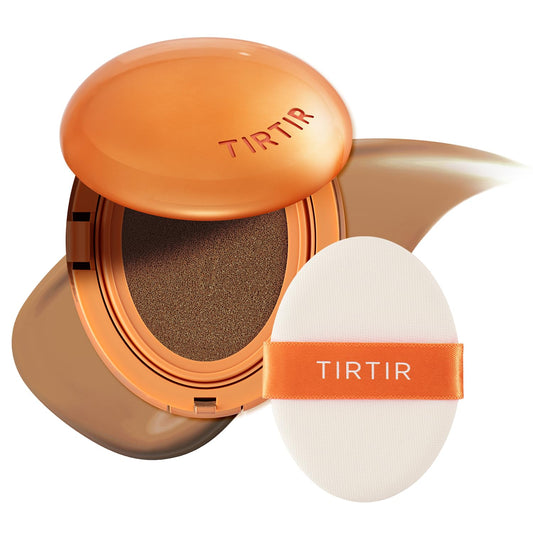 [*Mini Size*] TIRTIR Mask Fit Ai Filter Cushion Foundation | AI-Like Semi-Matte Finish - Up to 72-Hour Medium to Full Coverage Korean BB Cushion Make up Beauty, #37N Peanut Almond, 0.15 Fl Oz