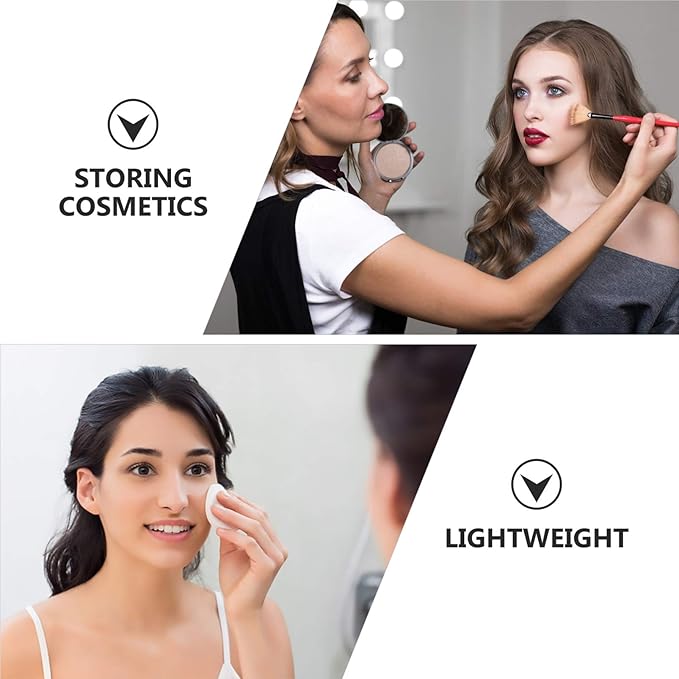 Artibetter Empty Reusable Powder Box 2pcs Loose Powder Containers with Elasticated Net Sifter, Mirror and Puff 5g Loose Powder Compact Case Air Cushion Case for DIY Makeup and Travel ( ) Travel Powder