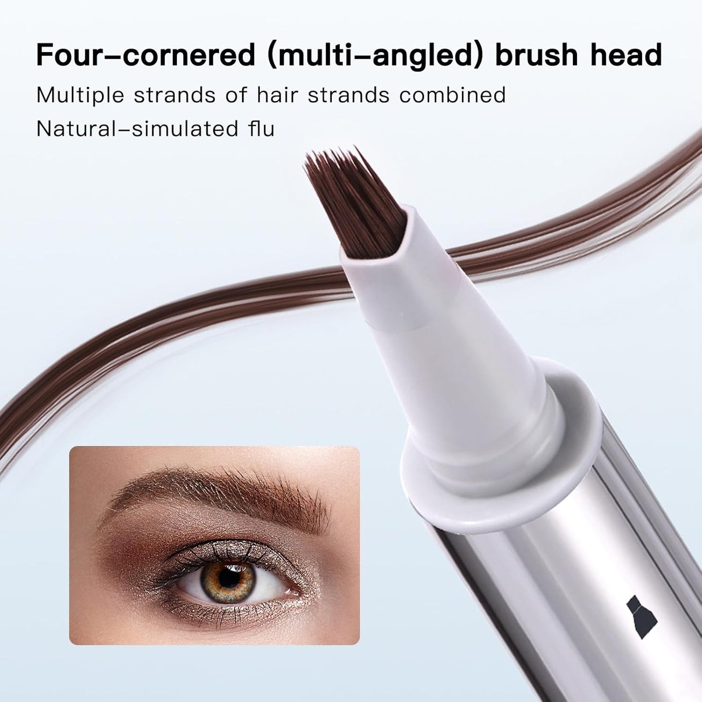 Eyebrow Pencils for Women,2 Pack Eye Brow Tinting Kit,Eye Makeup Waterproof Microblading Eyebrow Pencil,Filling Brows with Angled Eyebrow Brush Magic Pencil (Black/Brown)