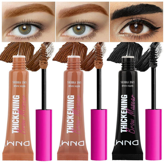 Tinted Thickening Brow Mascara,Brow Fast Sculpt,Waterproof, Transfer-proof, Brush to Fill in Eyebrows and Cover Gray Hairs - Cruelty Free (3pcs 03 Auburn &04 Rich Auburn &08 Black)