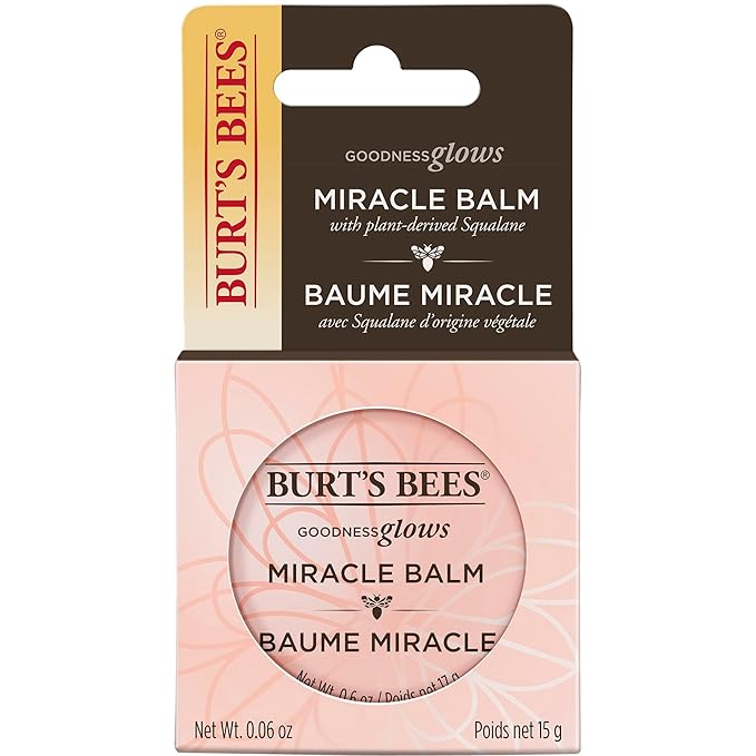 Burt's Bees 100% Natural Origin Goodness Glows Miracle Balm, Hydrates and Softens Dry Skin From Head To Toe, 0.6 Ounce Tin