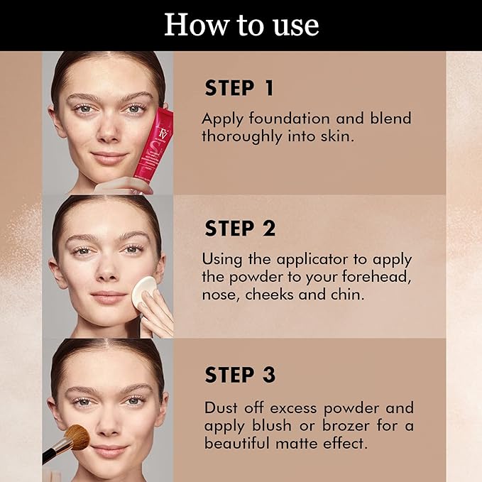 FV Talc-Free Medium Coverage Pressed Powder, Long-Lasting, Oil Control Matte Finish, Translucent Foundation Powder for Light, Medium & Tan Skin Tones, 0.28 Oz, Translucent