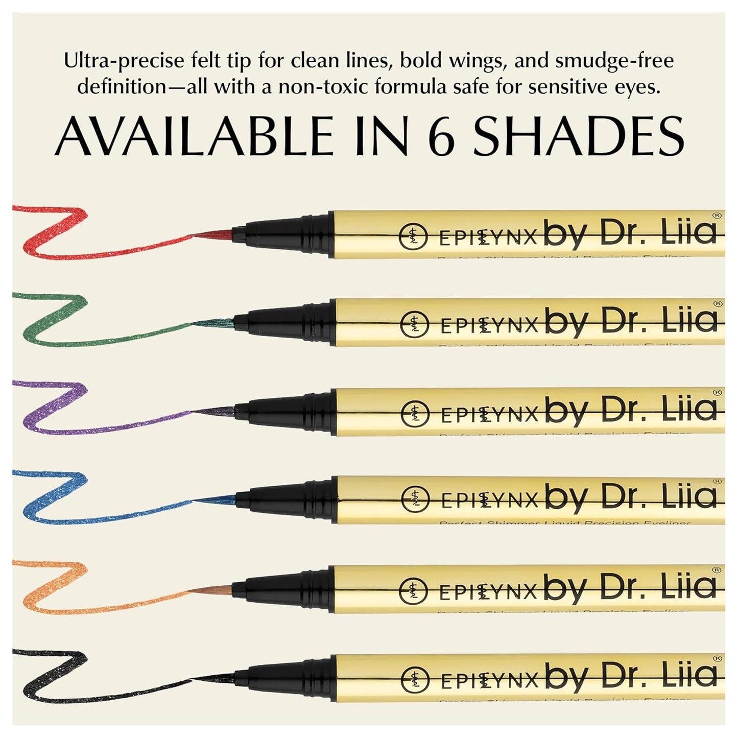 Waterproof Liquid Eyeliner - Smudge-Proof, Long-Lasting Vegan Liquid Eyeliner Pen with Precision Tip for Smooth Application, Gluten-Free, Hypoallergenic Eye Liner - 2mL Shimmer Spring Green