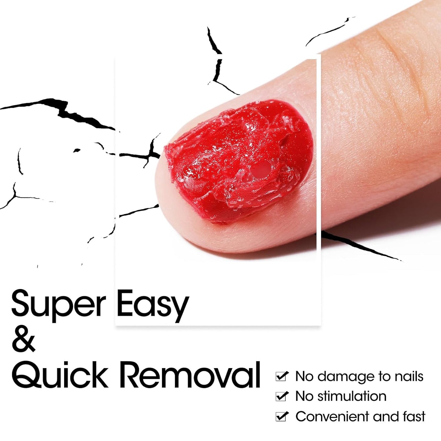Gellen Gel Nail Polish Remover - 2Pcs Gel Polish Remover for Nails with Cuticle Pusher and Cuticle Oil, Quick & Easy Gel Nail Polish Removal in 2-5 Minutes, No Need Soaking or Wrapping 15ml 0.5fl.oz