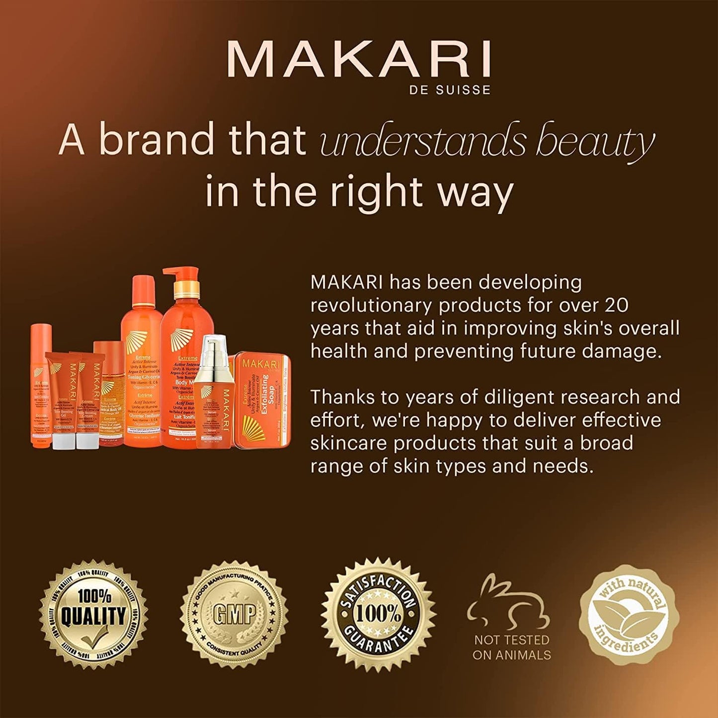 Makari Extreme Active Intense Carrot & Argan Oil Body Milk (16.8 oz) | Unify & Illuminate | Tone-Boosting Body Lotion with Vitamins E and C | Helps Brighten Skin Tone | Promotes Even Complexion