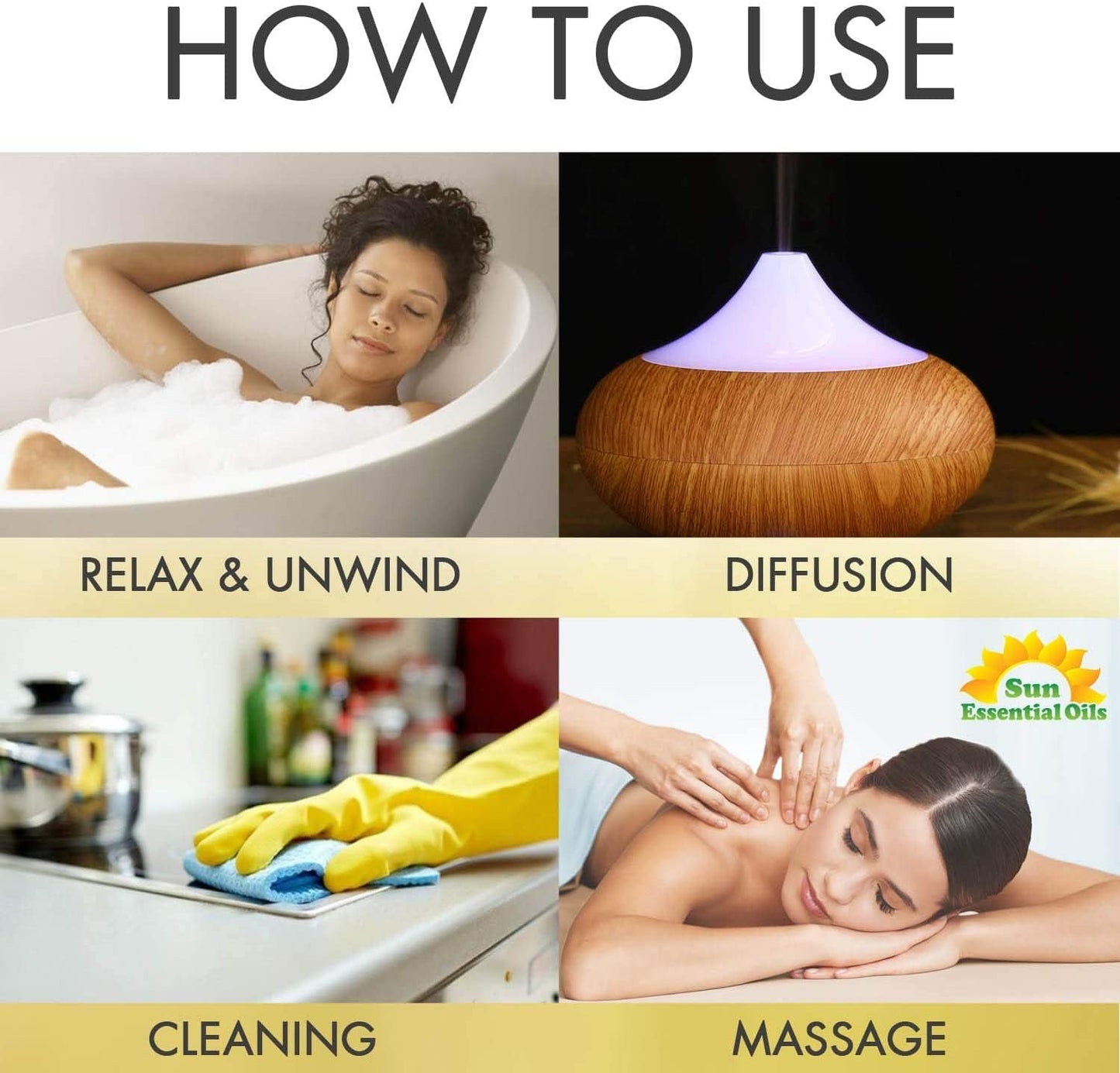 Sun Essential Oils - 16 oz Myhrr Essential Oil for Diffuser, Skin, Face, Hair & Aromatherapy Massage, Fragrance for Candle, Soap, Lotion & Shampoo Making at Home