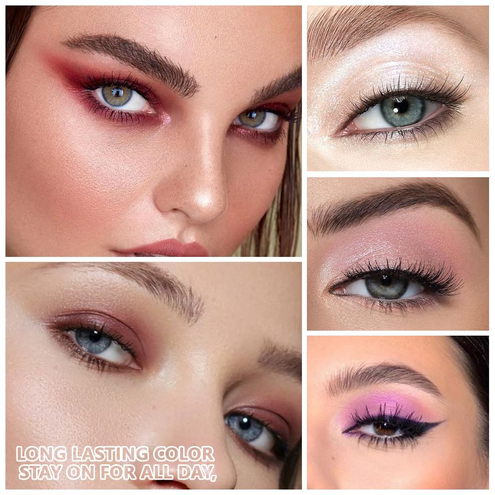 Silver Purple Mauve Eyeshadow Palette,Natural Neutral Warm Cream Light Colors Eyeshadow Palette,Eye Shadow Palette Long Lasting Naturing-Looking Make Up Pallets for Women,Vegan