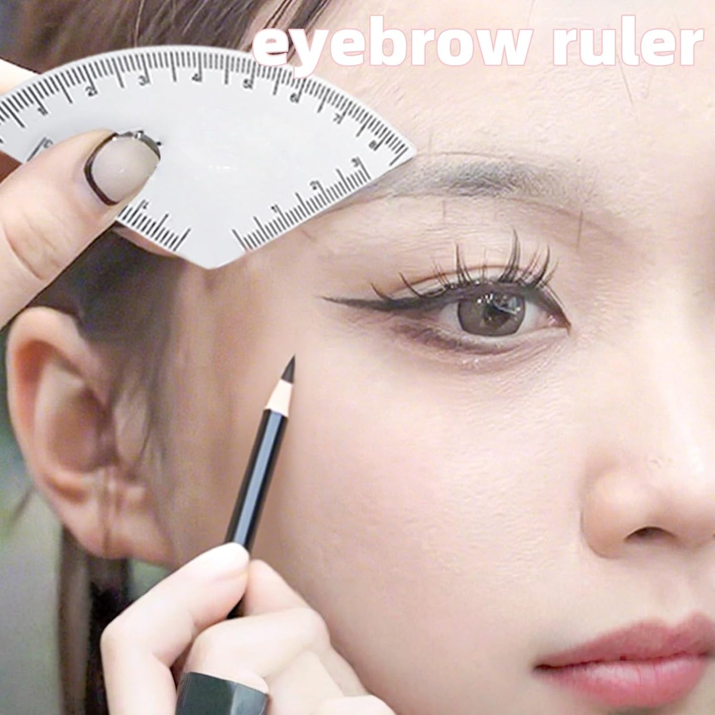 4Pcs Eyebrow Mapping Ruler, Brow Shaping Tool with Guide Stencils - Precise Measuring for Symmetrical Eyebrows, Easy to Use, Travel-Friendly & Hypoallergenic