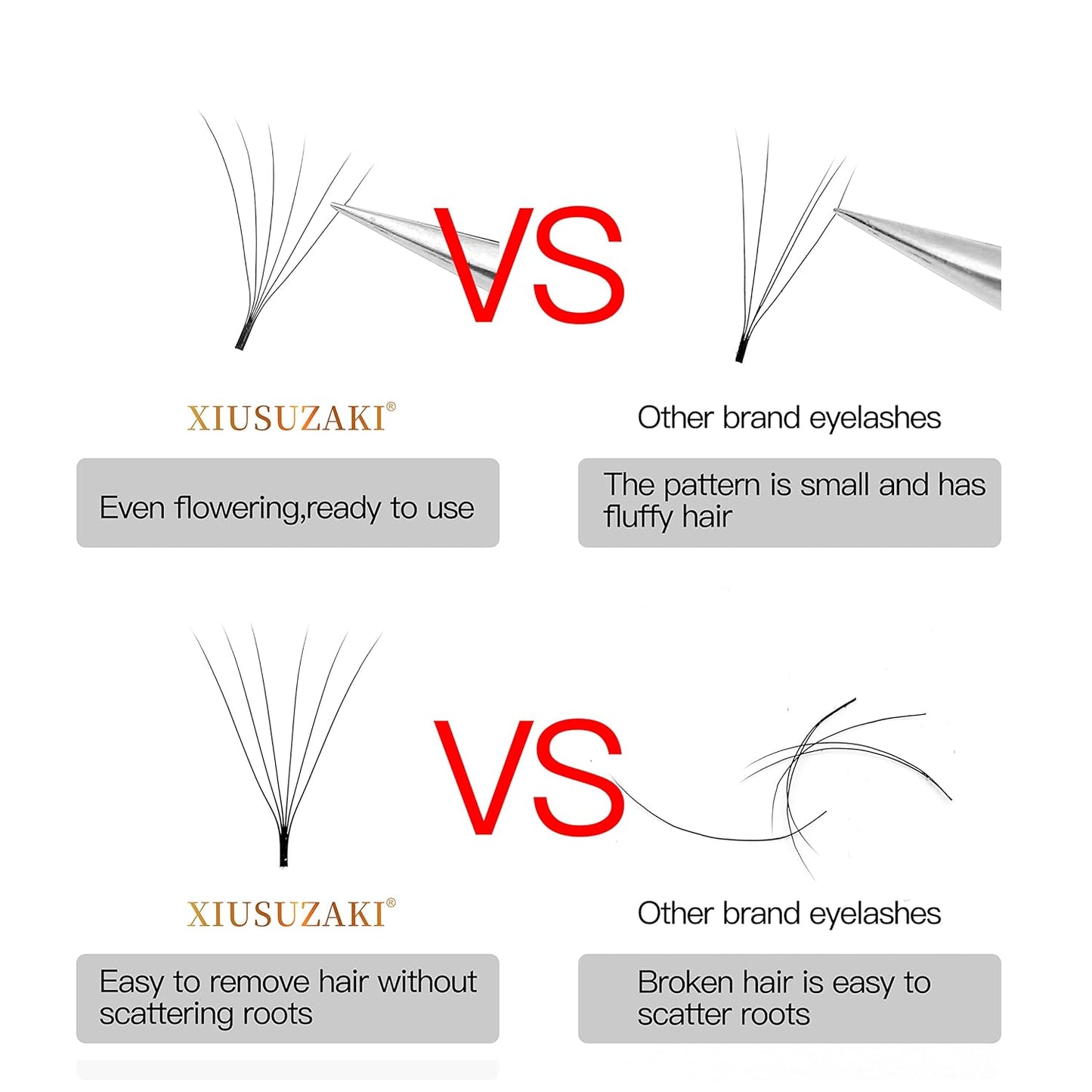 W Eyelash Extension 6D Volume Premade Fans 0.07 D Curl 8-15mm mix W Lashes Matte Black Lash Extensions Easy Fans W Shape Eyelash yy Eye Lashes(6D-0.07D-8-15mm Mix)