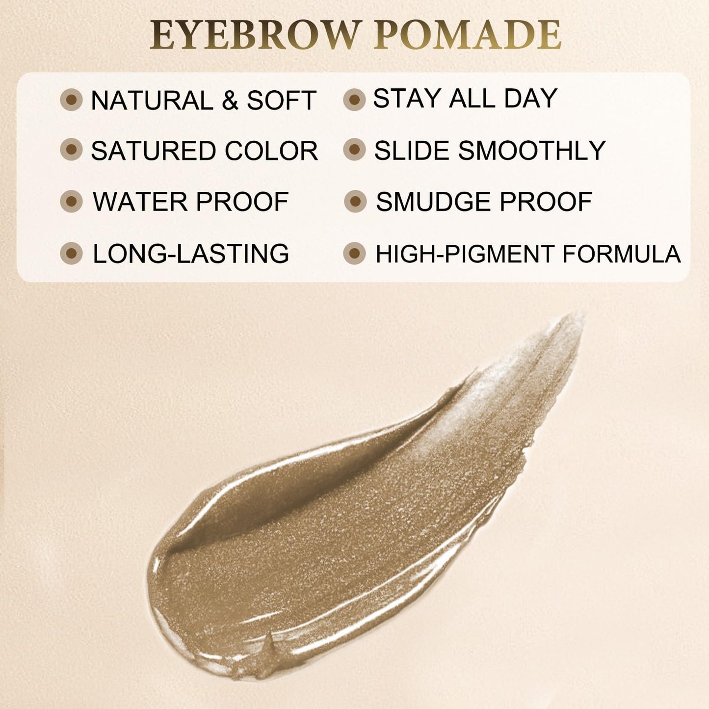 LAVONE Eyebrow Stamp Pencil Kit - Waterproof Eyebrow Pencil, Eyeliner, Pomade, Dual-ended Brush - Dark Blonde