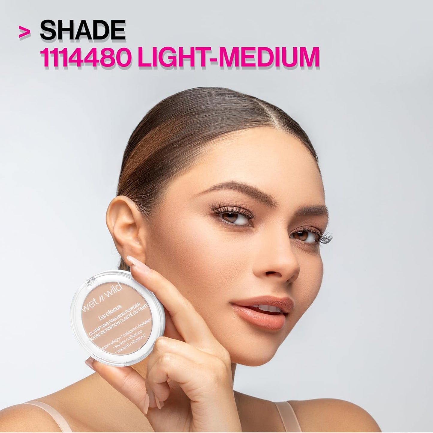 wet n wild Bare Focus Clarifying Finishing Powder Light-Medium & Mega Volume Waterproof Mascara Very Black 0.21 Ounce Bundle