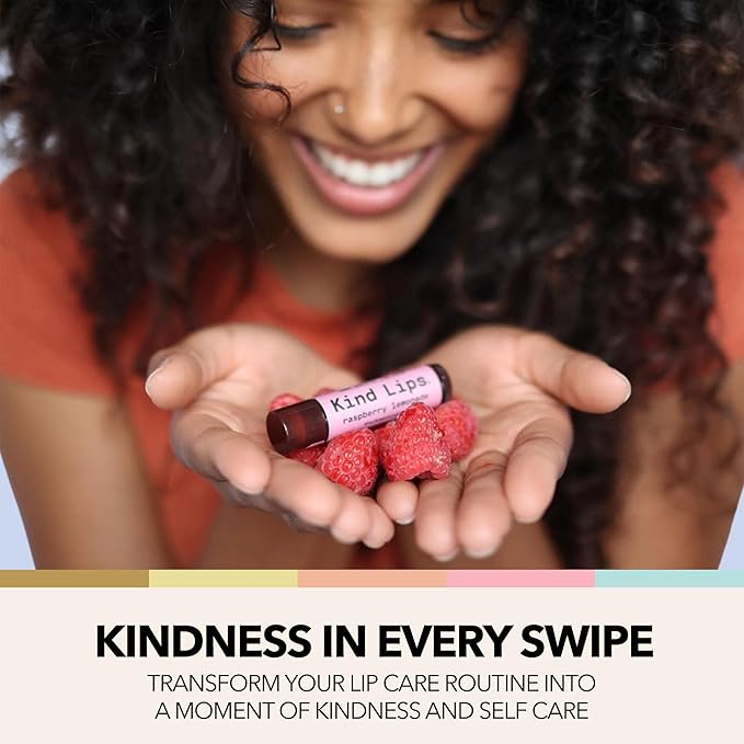 Kind Lips Lip Balm - Nourishing & Moisturizing Lip Care | for Dry Chapped Lips | Infused with Shea Butter & Beeswax | Unscented | 0.15 Ounce (Pack of 5)