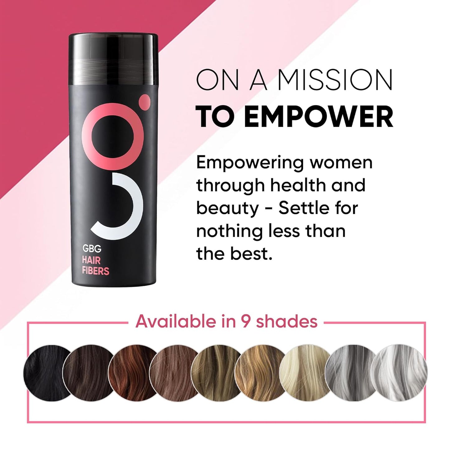 GBG Hair Fibers for Thinning Hair & Bald Spots (Auburn) - 25g Bottle - Conceals Hair Loss - Instant Cover Up & Volume in 30 Seconds, Hair Powder for Women & Men - Cruelty Free