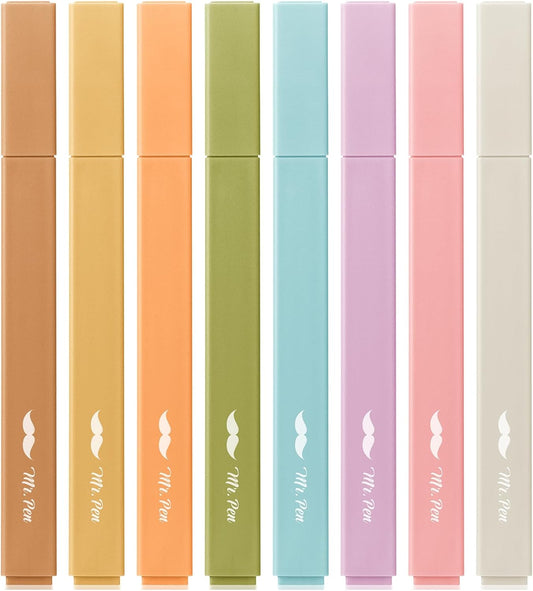 Mr. Pen- Aesthetic Highlighters, 8 Pack, Chisel Tip, Moss Garden, Cute Highlighters Assorted Colors, Back to School Supplies